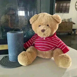 NWT! Aeropostale Holiday Teddy Bear with Polo Shirt Plush Vintage 15" Long.